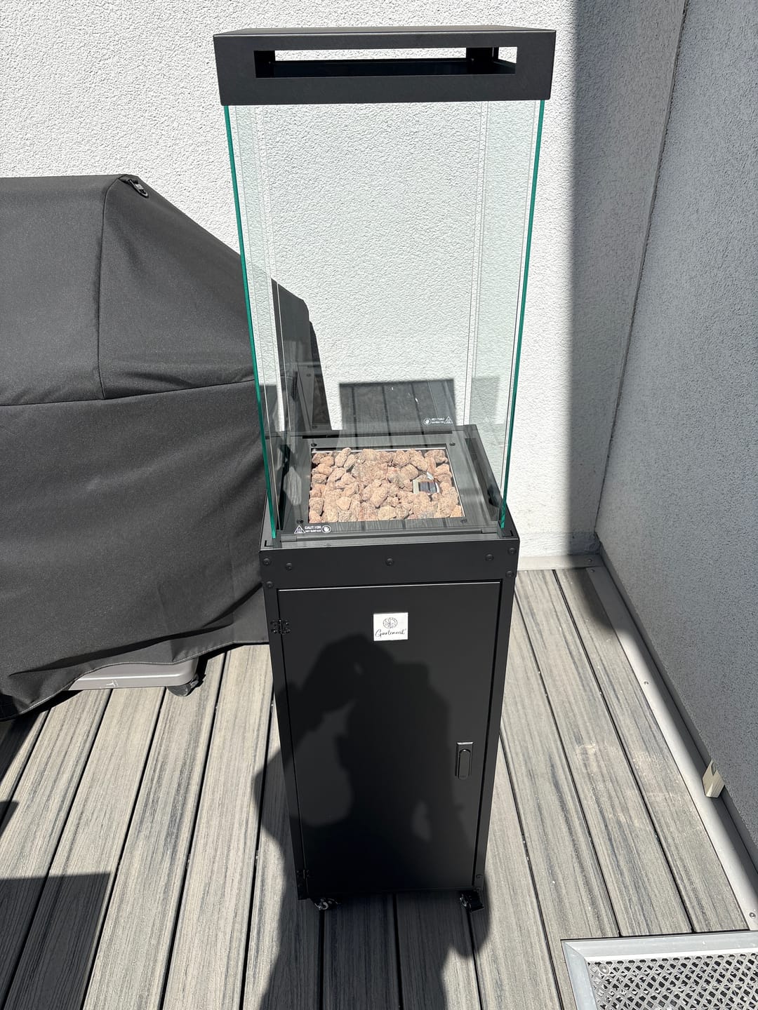 Customer photo review of Gartenzeit® Gas-Terrassenheizer mit Glaszylinder inkl. Abdeckung