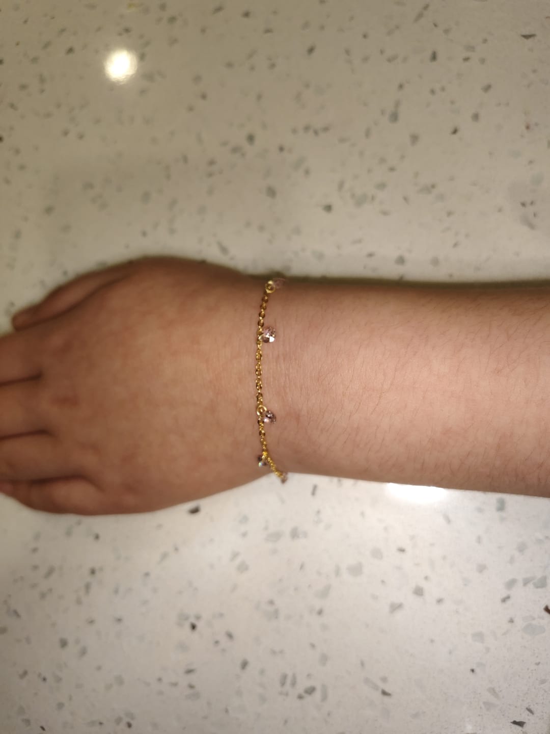 Customer photo review of Pulsera Cristales Hecho con  Swarovski® Rosado