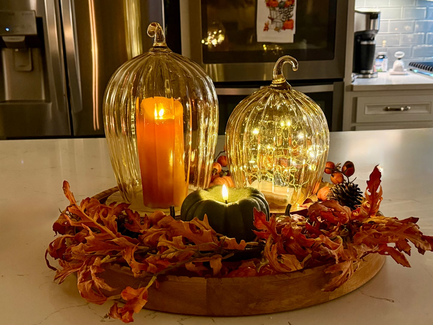 Customer photo review of Flameless Pumpkin Candles
