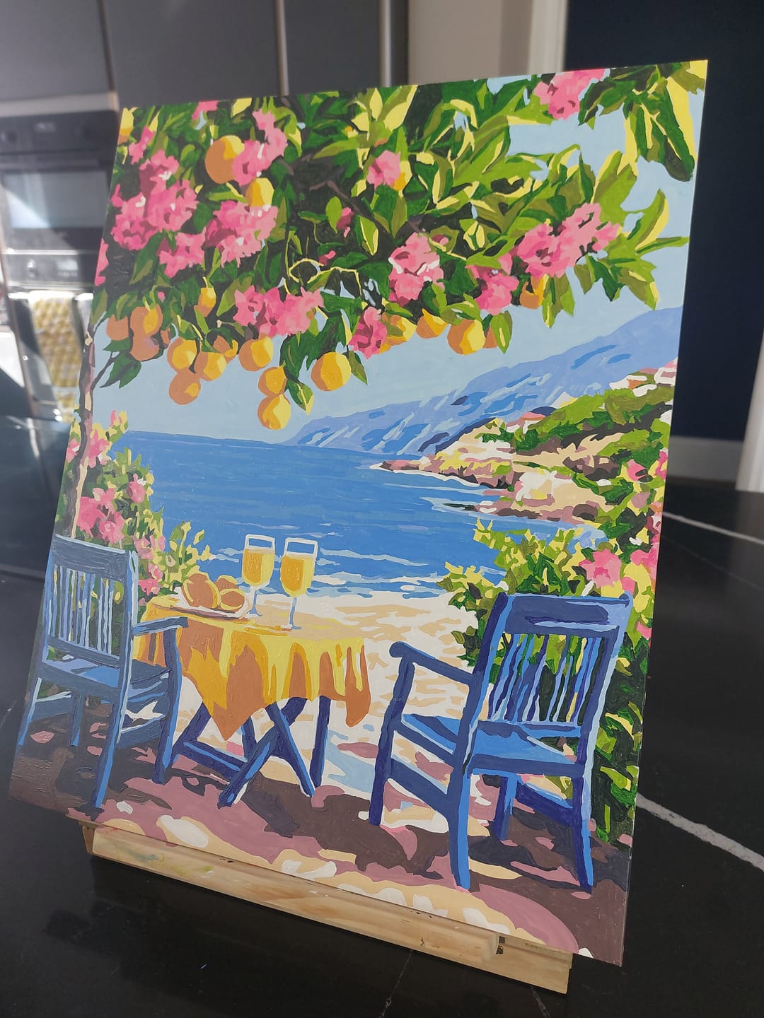 Customer photo review of Citrus by the Sea | Paint by Number