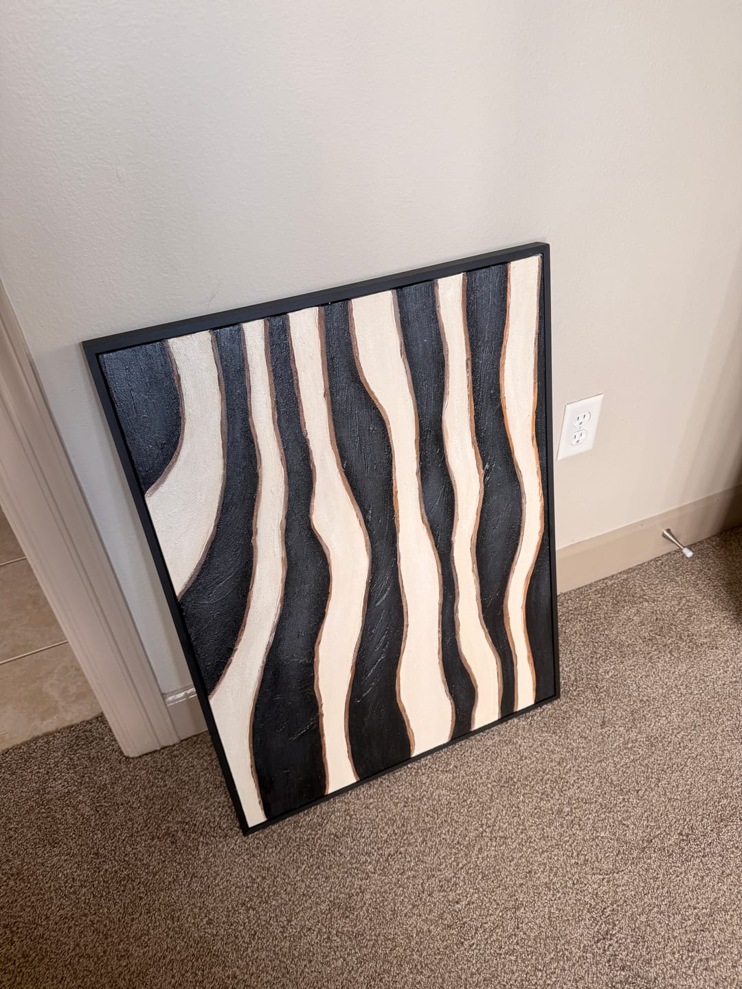 Customer photo review of Black & Beige Wabi Sabi Textured Wall Art #WS313