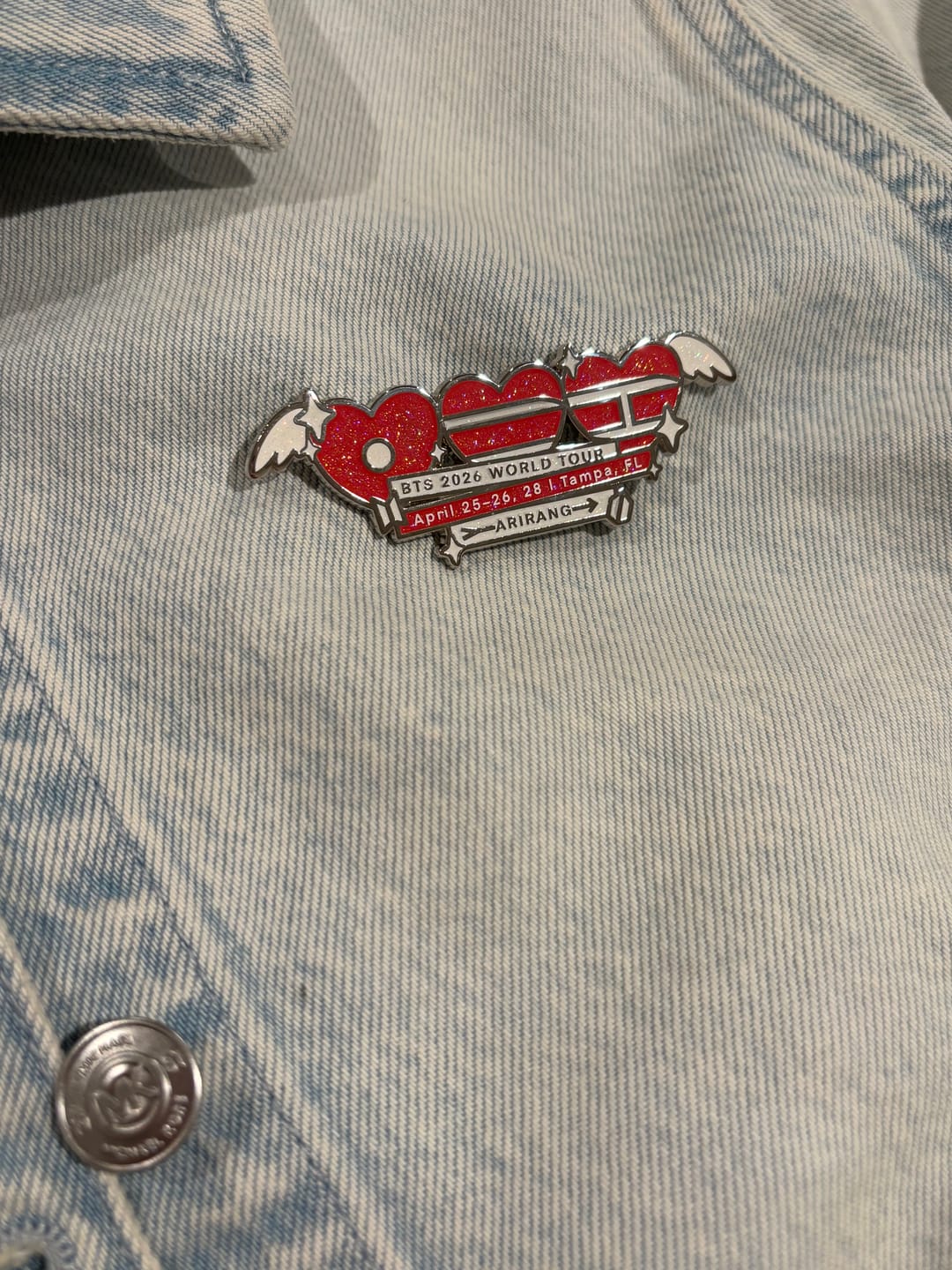 Customer photo review of BTS 2026 City Tour Pin