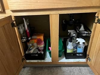 Customer photo review of Under-Sink Organizer Rack – Adjustable 2-Tier Metal Storage Shelf