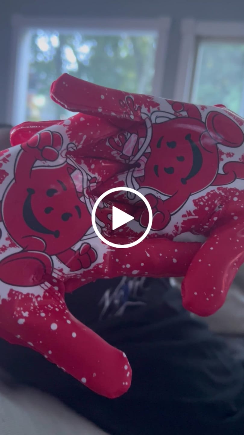 Customer video review of Kool-Aid 'Cherry' Football Gloves - VPS4 by Phenom Elite