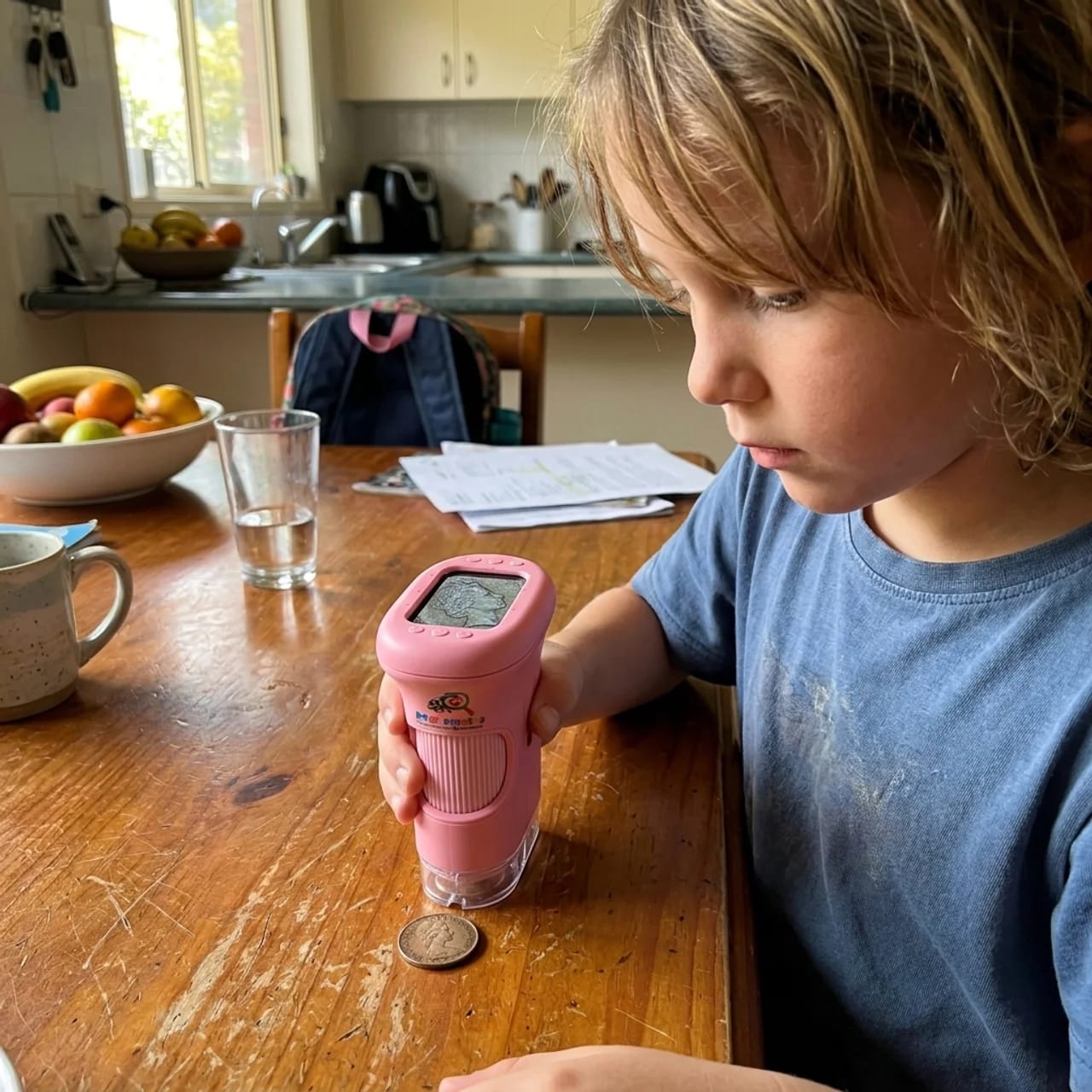 Customer photo review of Micromates Kids Microscope
