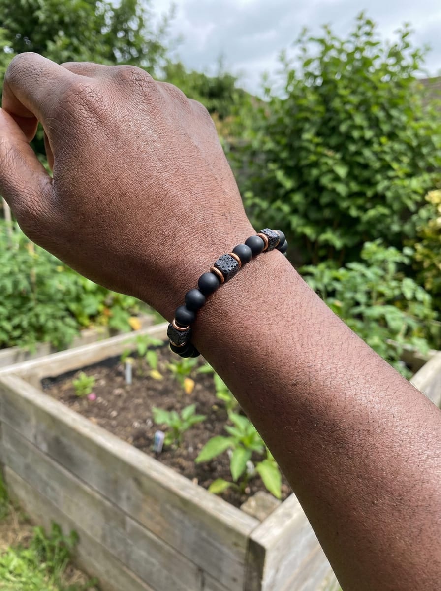 Customer photo review of Volcanic Stone Bracelet