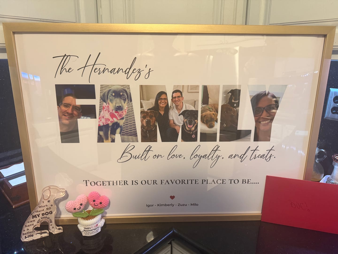 Customer photo review of Family Letters - Personalized Poster