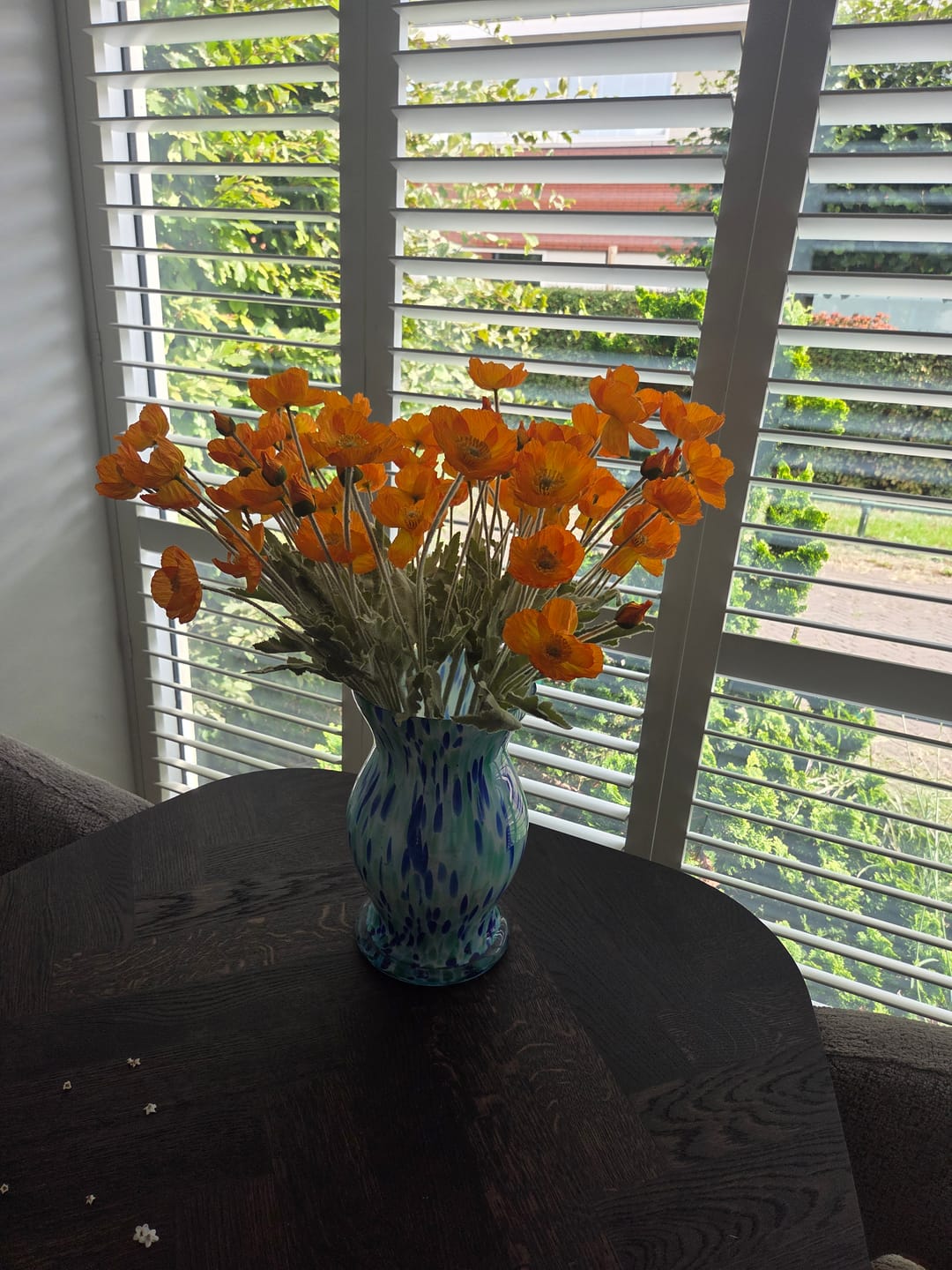 Customer photo review of Zijden Klaprozen - Licht oranje