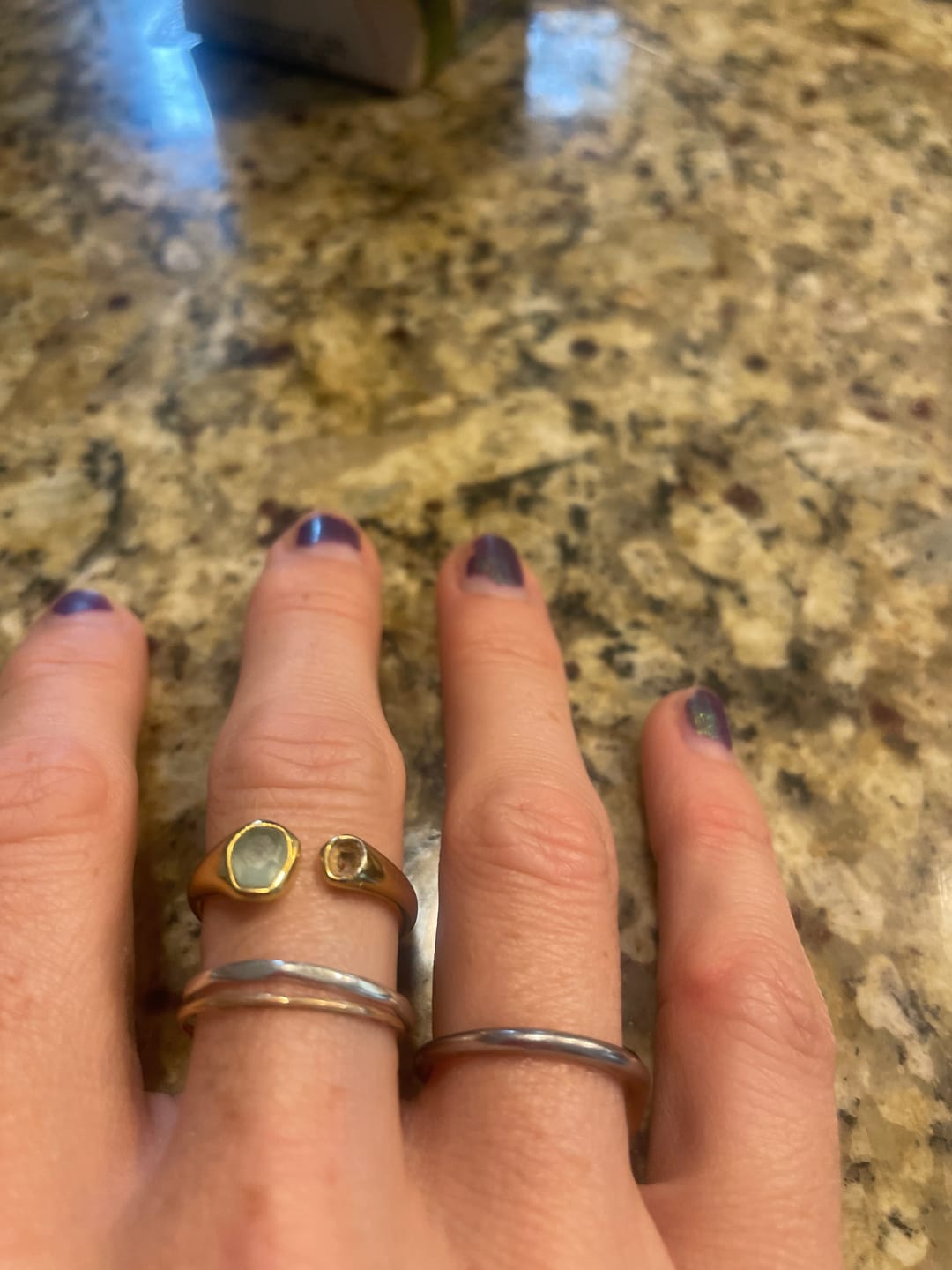 Customer photo review of Vintage Aquamarine Wrap Ring