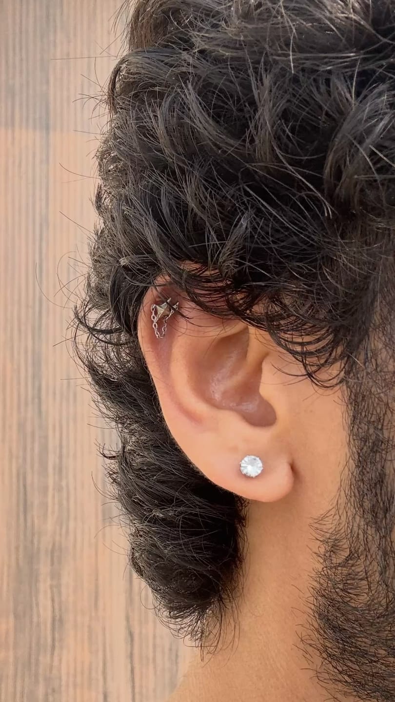 Customer photo review of Ear Stud (Magnetic Non-Pierced)