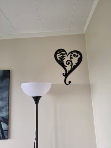 Customer photo review of Fern & Koru Heart Wall Art