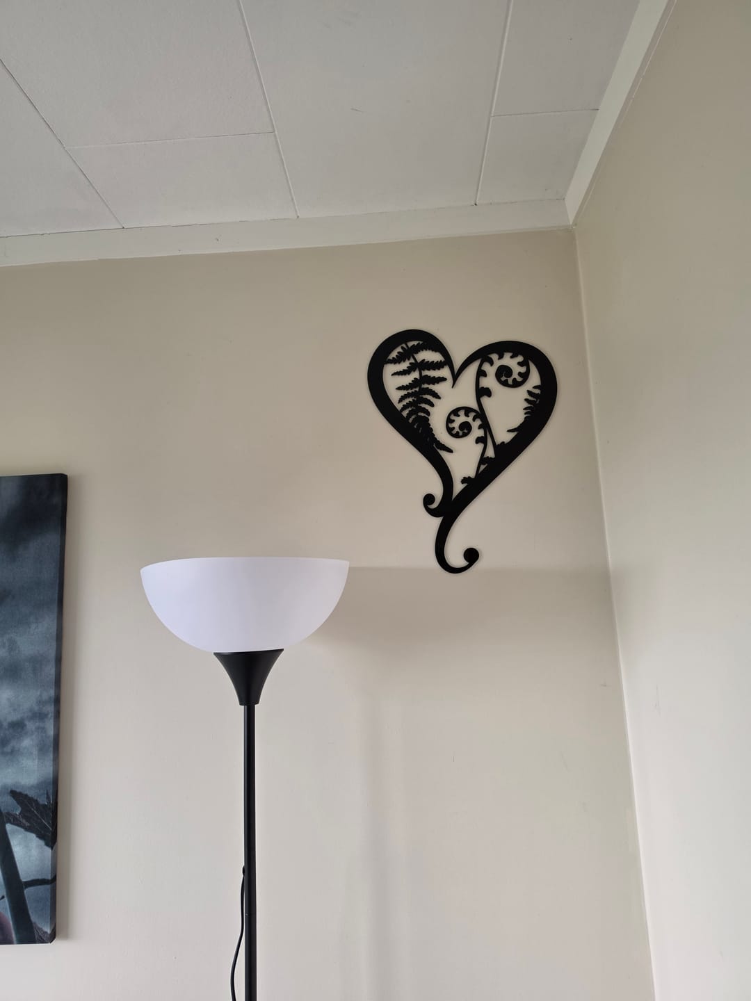 Customer photo review of Fern & Koru Heart Wall Art