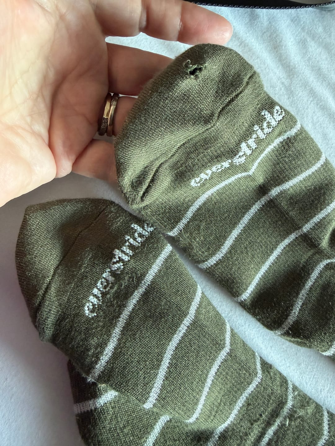 Customer photo review of Bamboo Wide Compression Socks