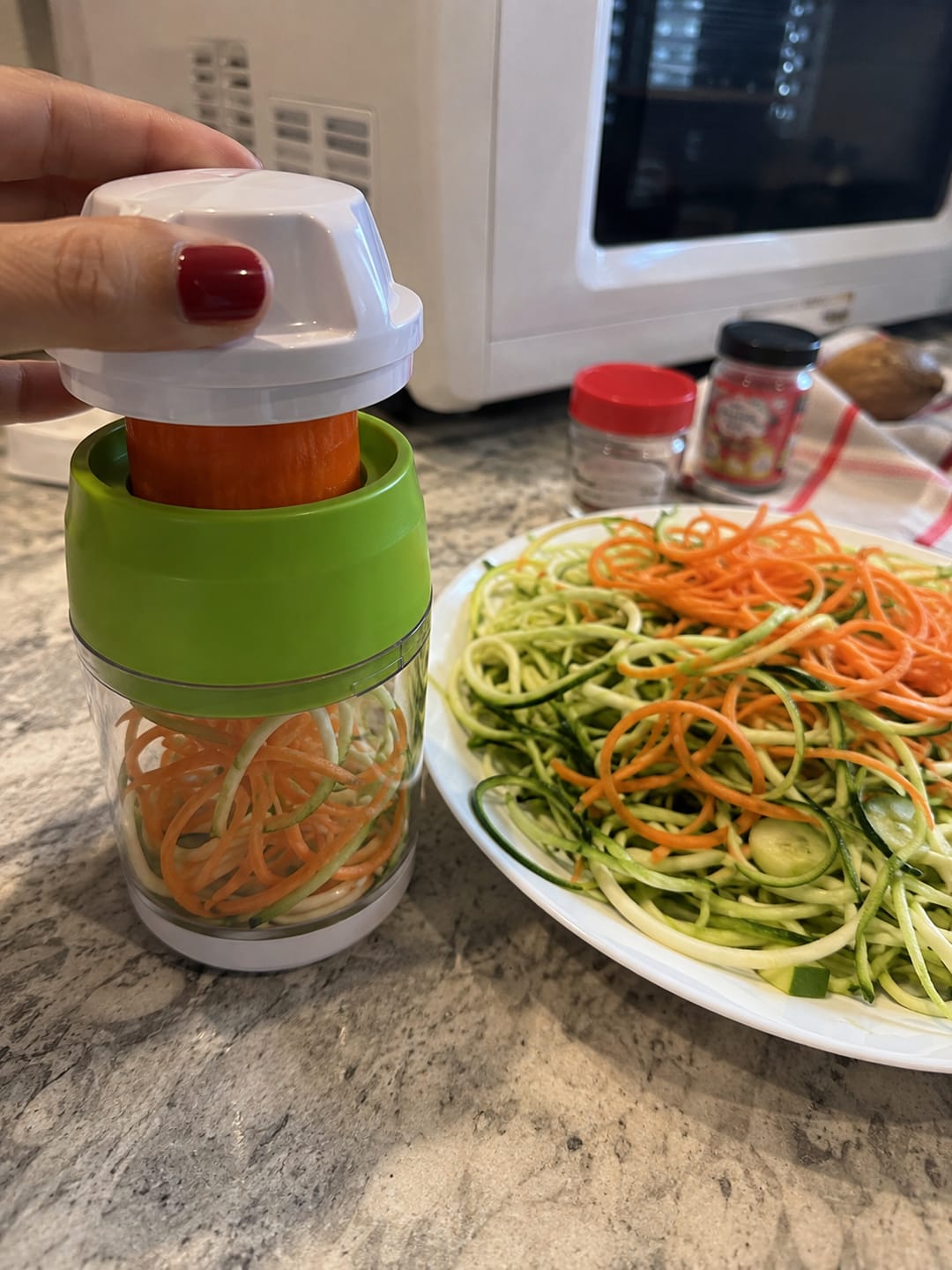 Customer photo review of VeggieTwist™ – Spiral Vegetable Cutter
