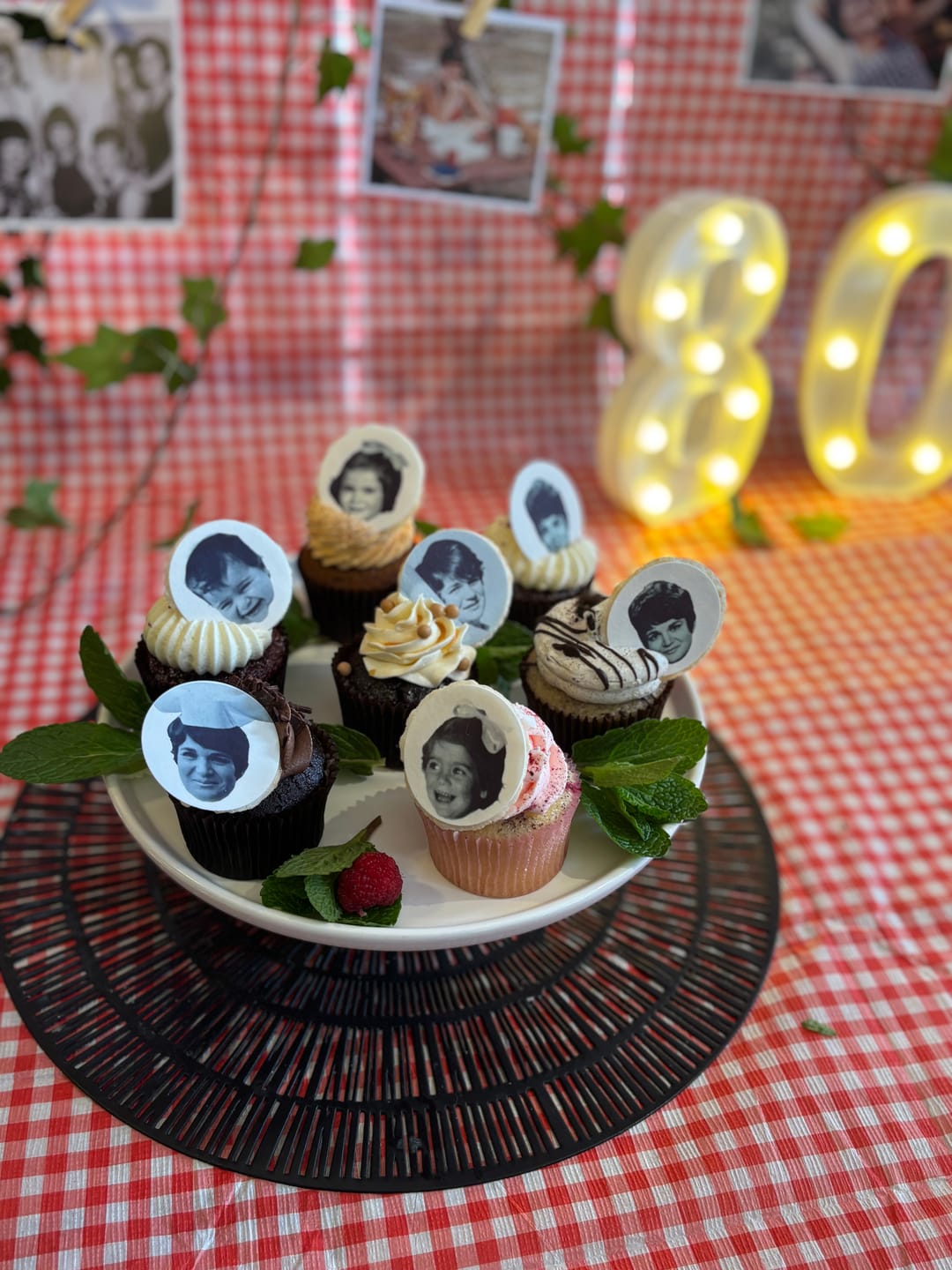 Customer photo review of 15 x 5 cm Pre-cut Standard Cupcake Custom Edible Icing Images