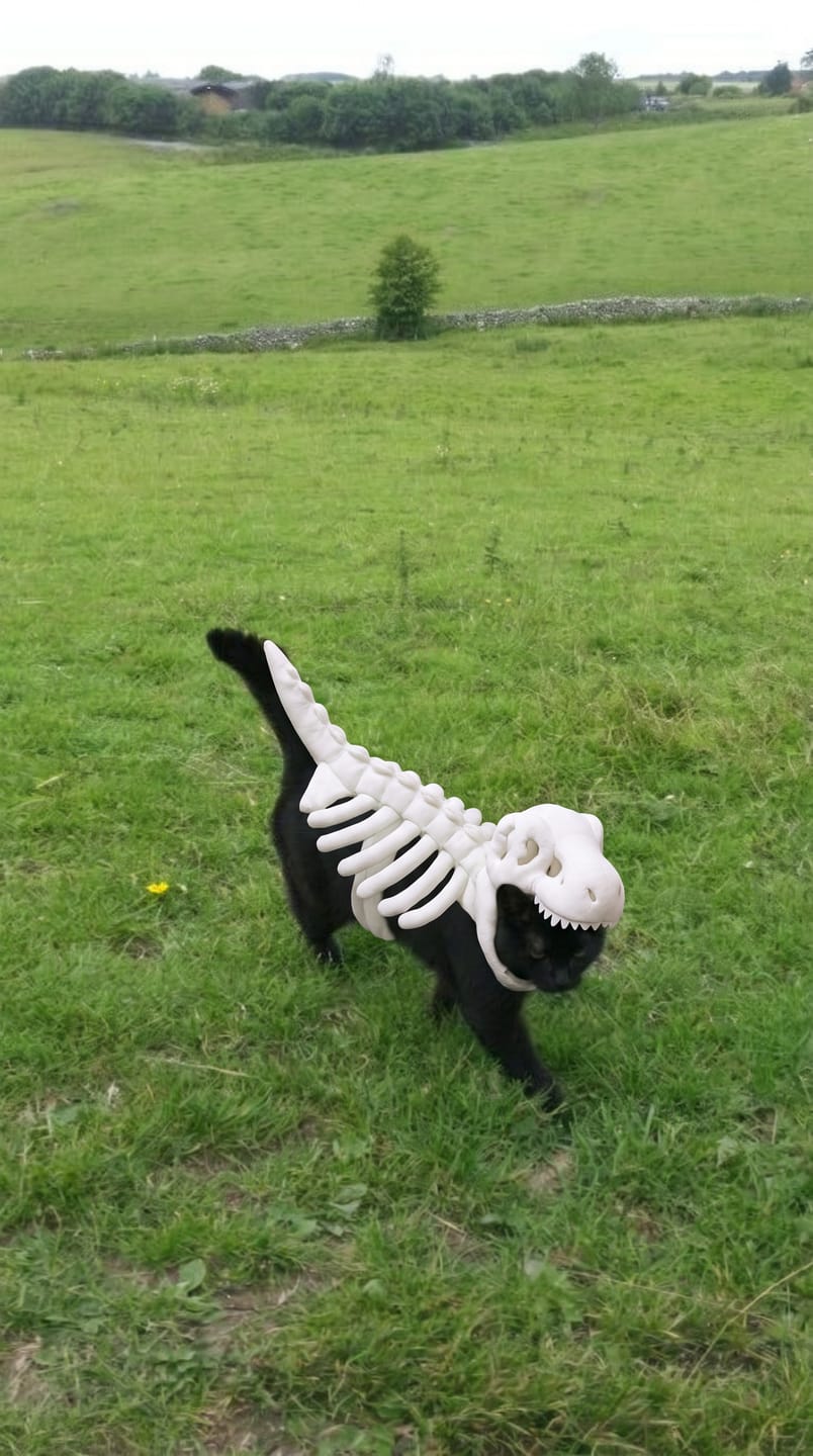 Customer photo review of Disfraz de Dinosaurio para Mascotas