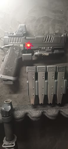 Customer photo review of STI 2011 Brass Double Stack Open Magazine Base Pad | 9mm/.38