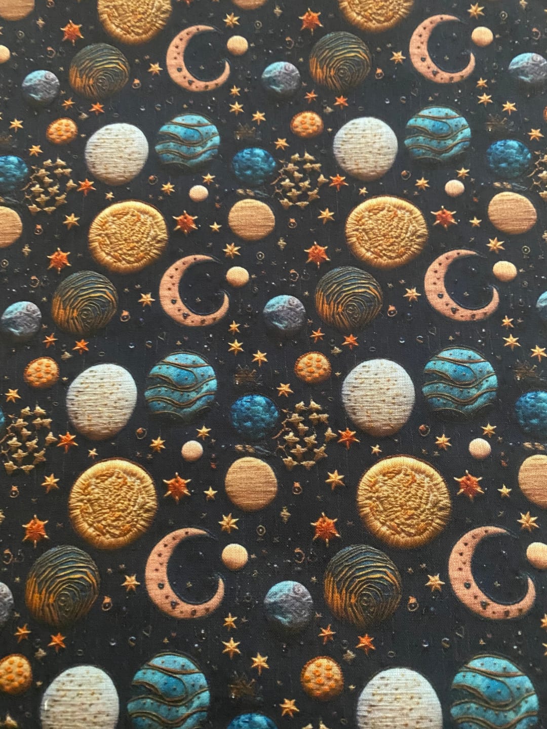 Customer photo review of Moon and Planets Polycotton Fabric