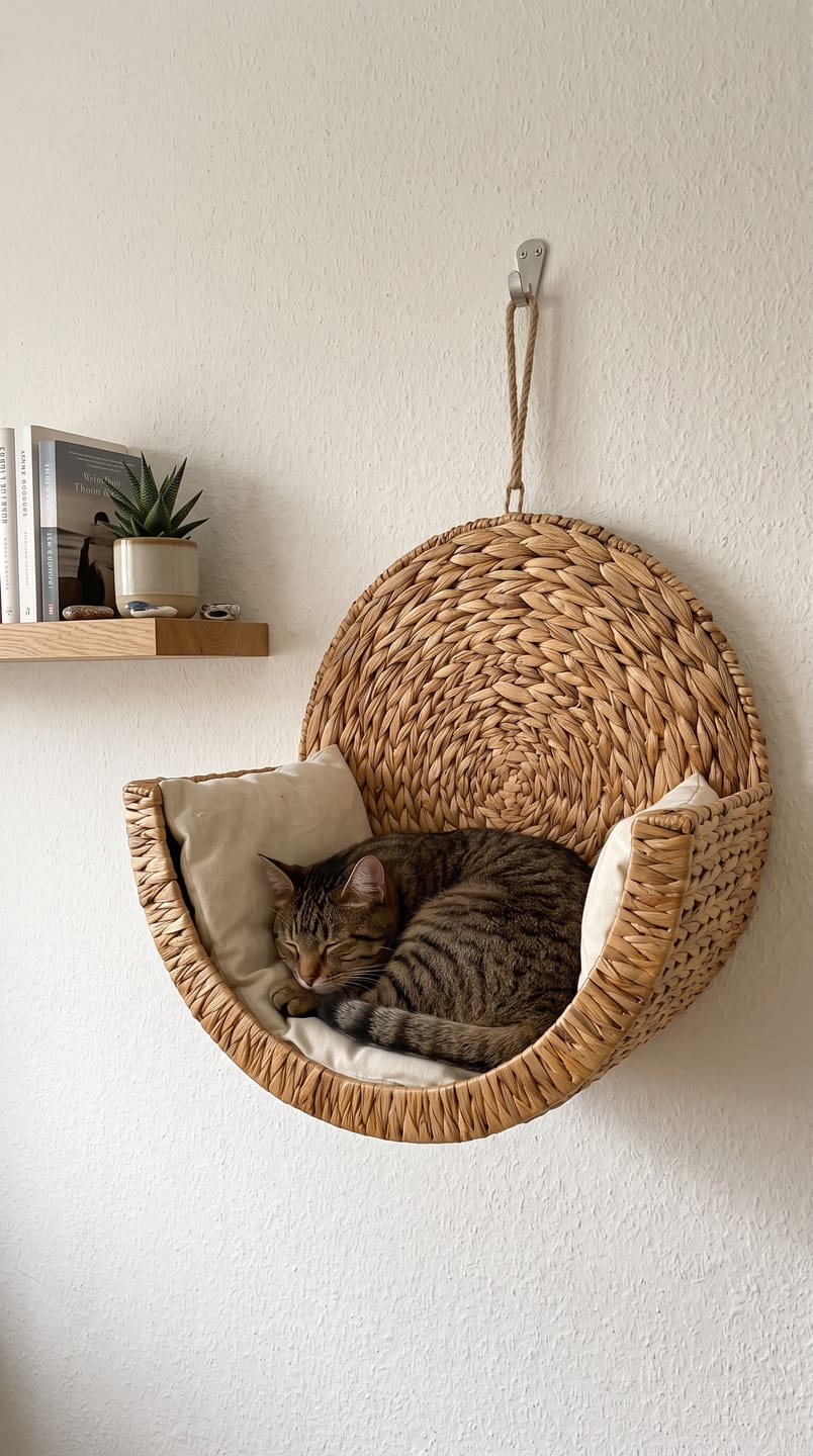 Customer photo review of Pawrelia™ Handwoven Cat Bed
