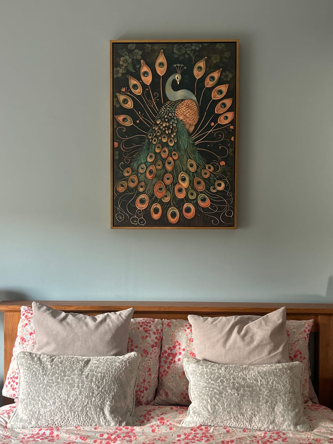 Customer photo review of Vintage Peacock No3 Print