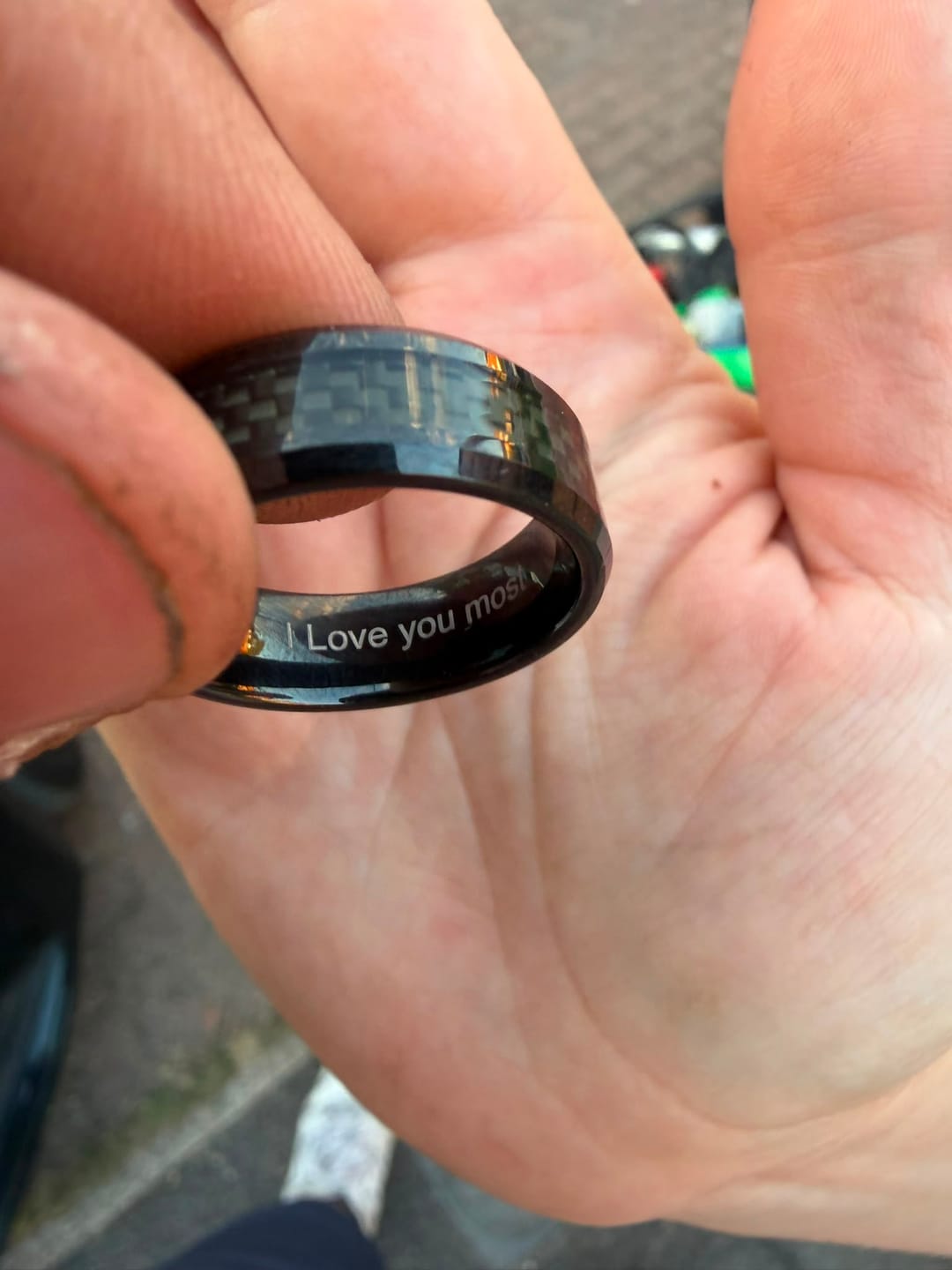 Customer photo review of The Black Third Dimension 8mm Wonder Ring