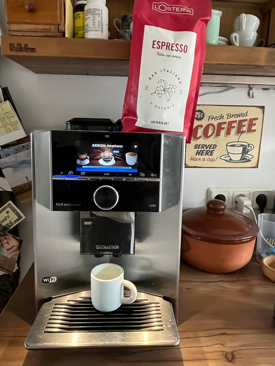 Customer photo review of L'Osteria Espresso Vorteilspack 2 x 1 Kg