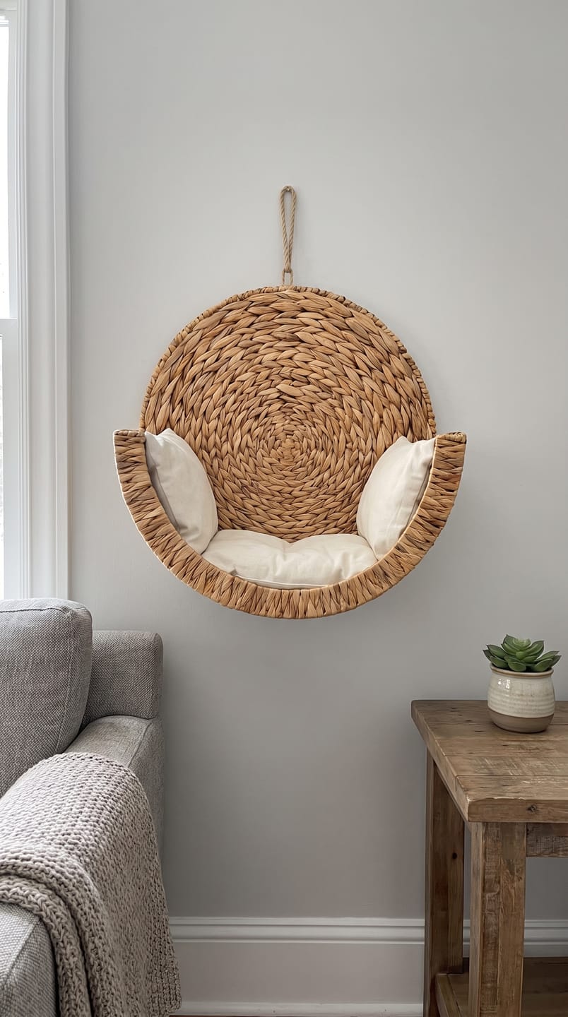 Customer photo review of Pawrelia™ Handwoven Cat Bed
