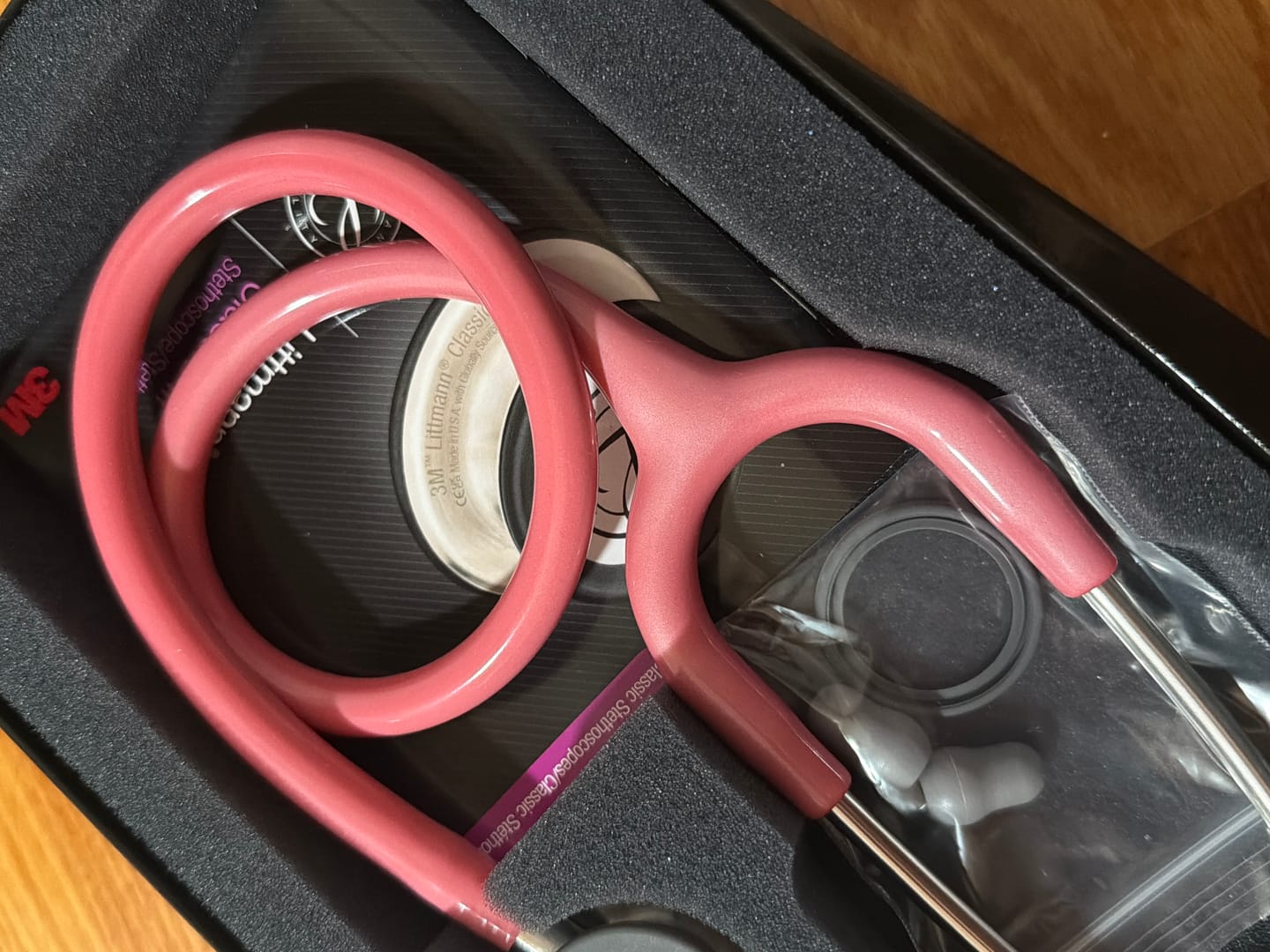Customer photo review of Littmann Classic III Monitoring Stethoscope: Pearl Pink 5633a