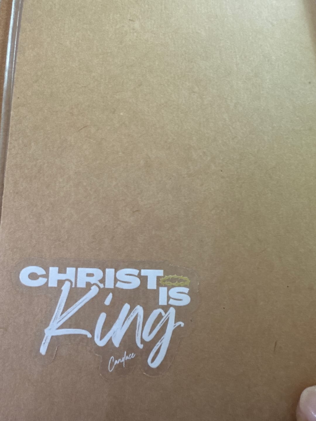 Customer photo review of Christ is King Sticker