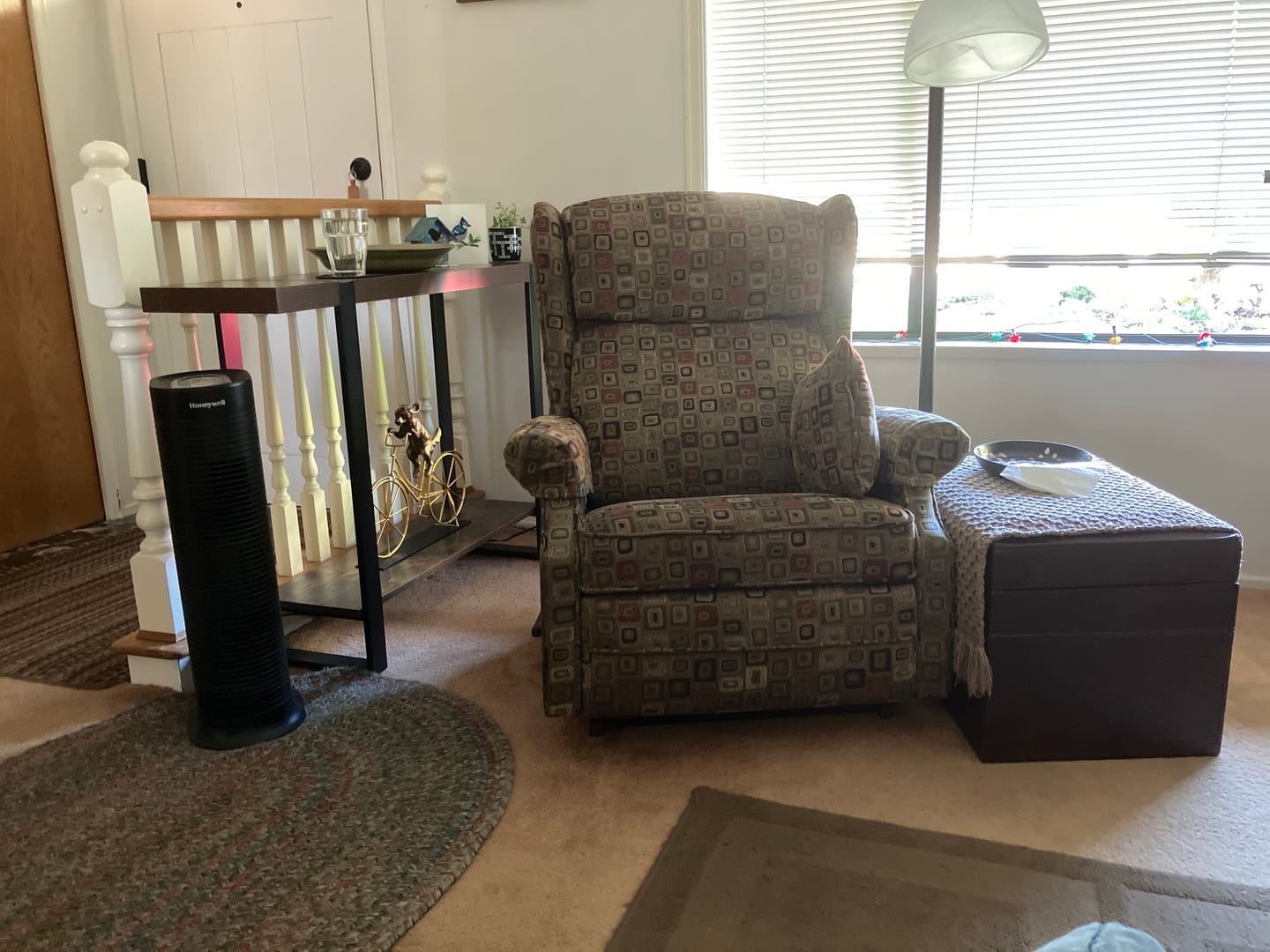 Customer photo review of CONSOLE TABLE 47.5" BROWN RECLAIMED WOOD BLACK METAL
