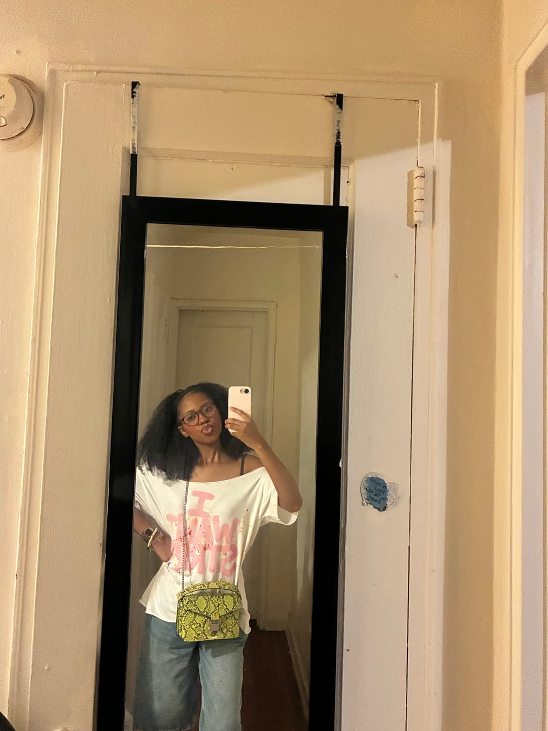 Customer photo review of I WANT STRIPT OFF SHOULDER TEE