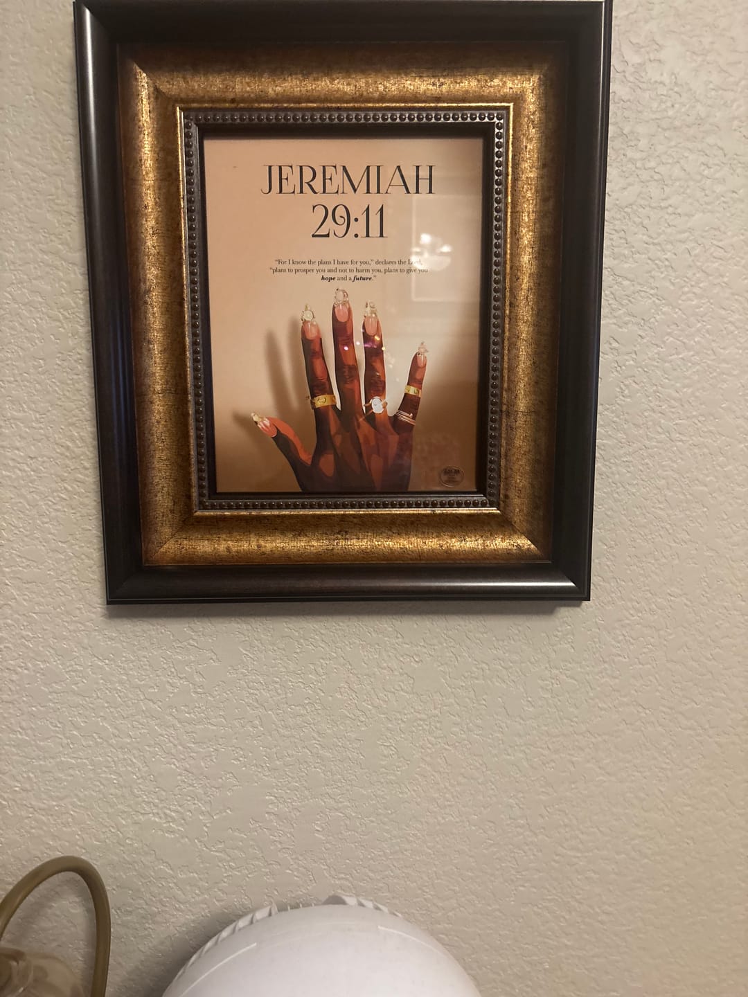 Customer photo review of Plans To Prosper - Jeremiah 29:11