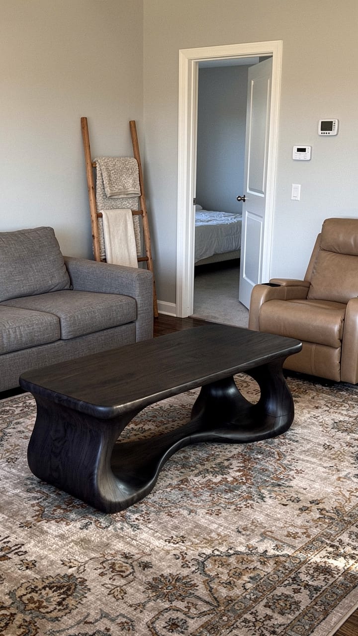 Customer photo review of Velmira Sculpted Loop Shelf Coffee Table