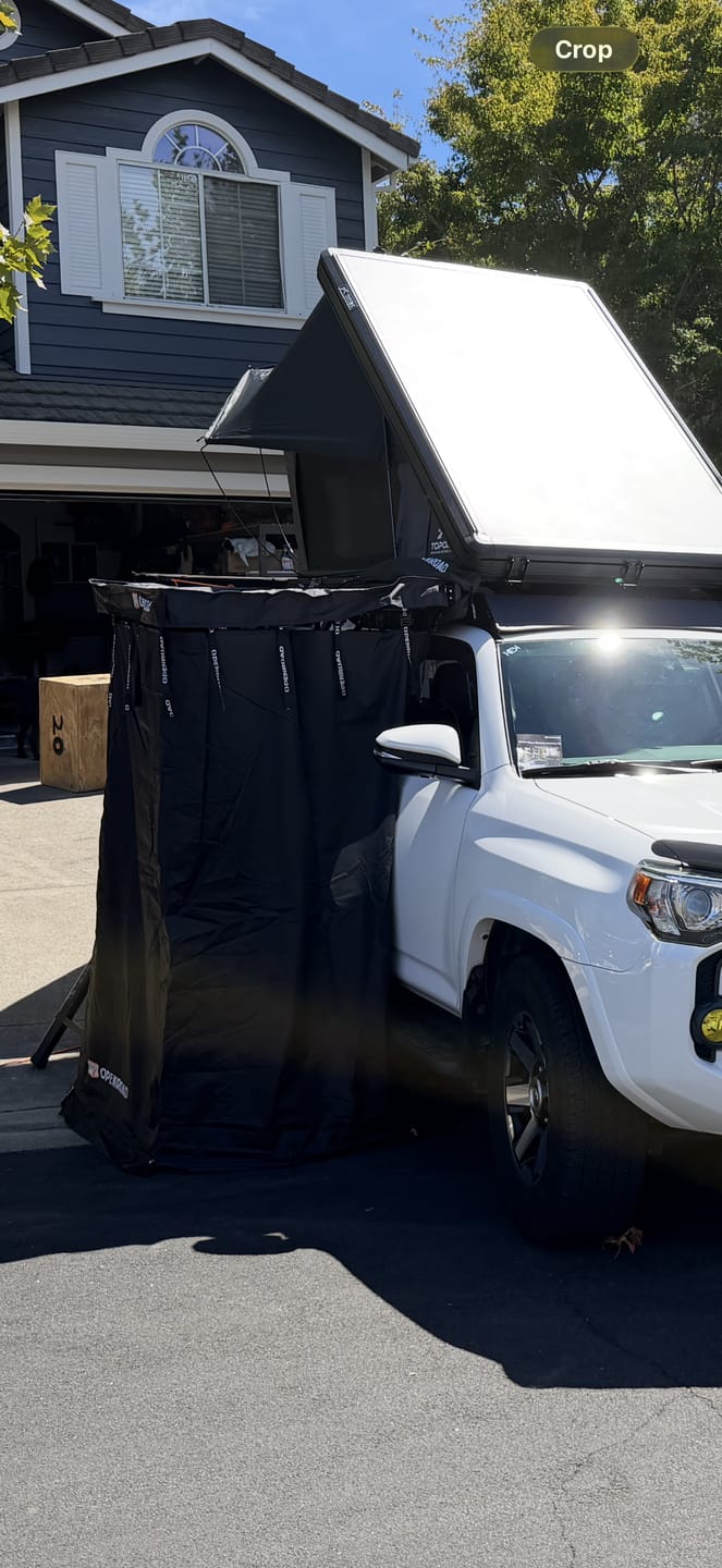 Customer photo review of OPENROAD Quick-Open Overland Shower/Privacy Awning V2