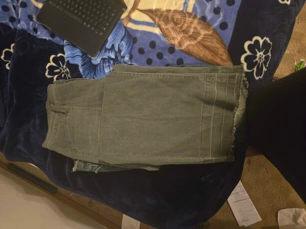 Customer photo review of Women's Wide Leg Denim Jeans