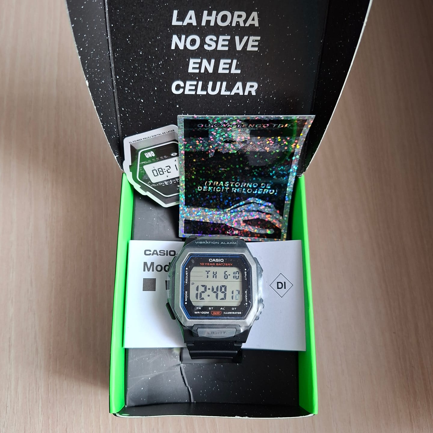 Customer photo review of Reloj Casio Vintage Vibration Alarm W-738H-1A 10 Años de Batería