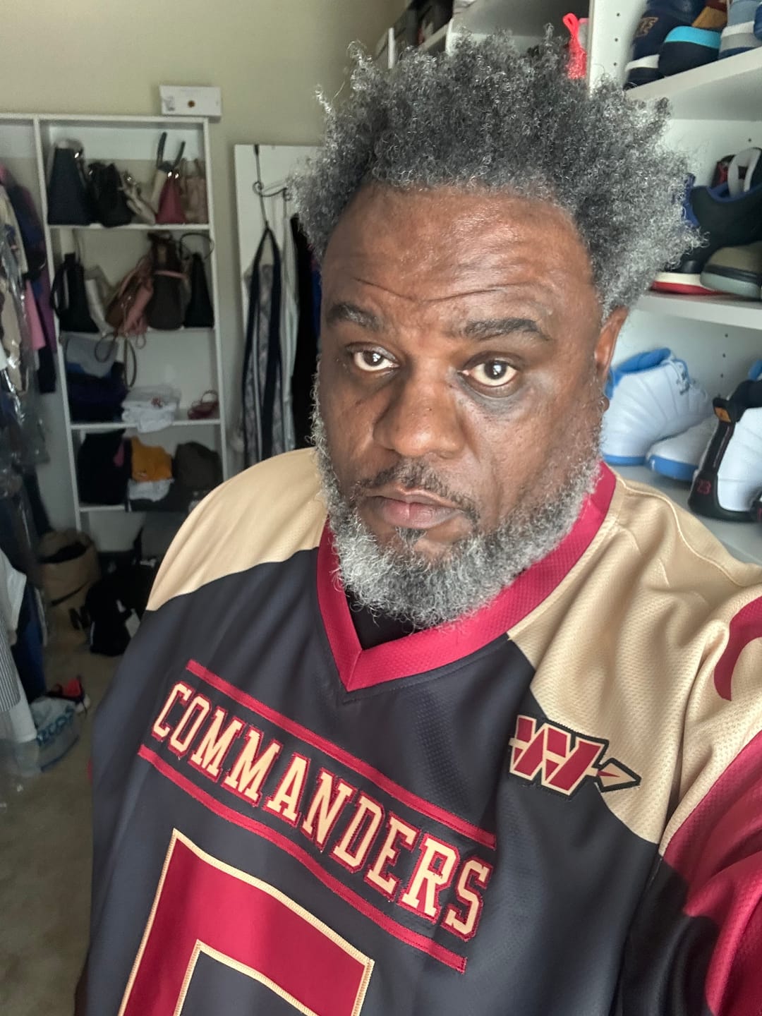 Customer photo review of Custom Black Crimson Raglan Sleeves Personalized Pattern Authentic American Football Jersey