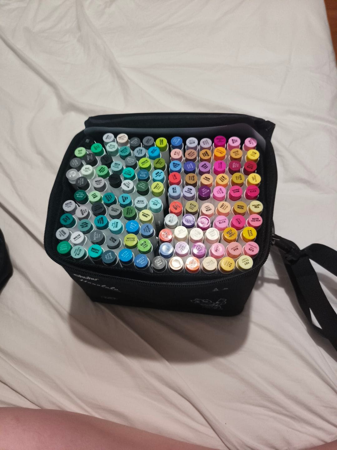 Customer photo review of Ohuhu Honolulu 120 Colors Dual Tips Alcohol Art Markers (New Color Codes)