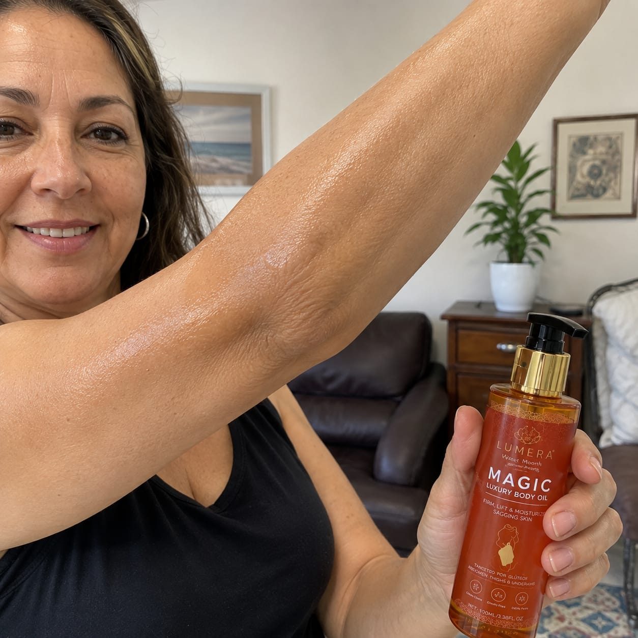 Customer photo review of LUMERA Magic Body Oil