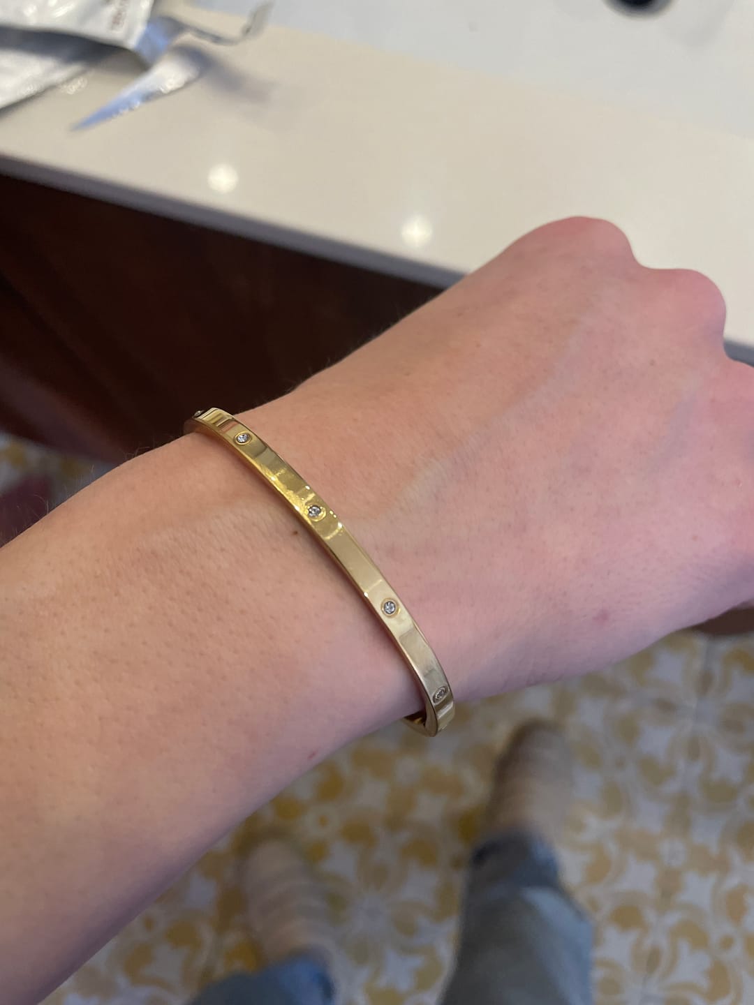Customer photo review of Esclava Cartier Gold