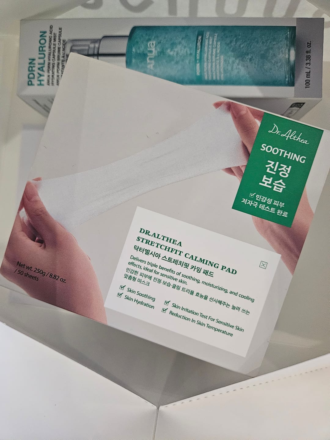 Customer photo review of Dr. Althea Stretchfit Calming Pad (50 Sheets) | Cooling & Soothing Toner Pad