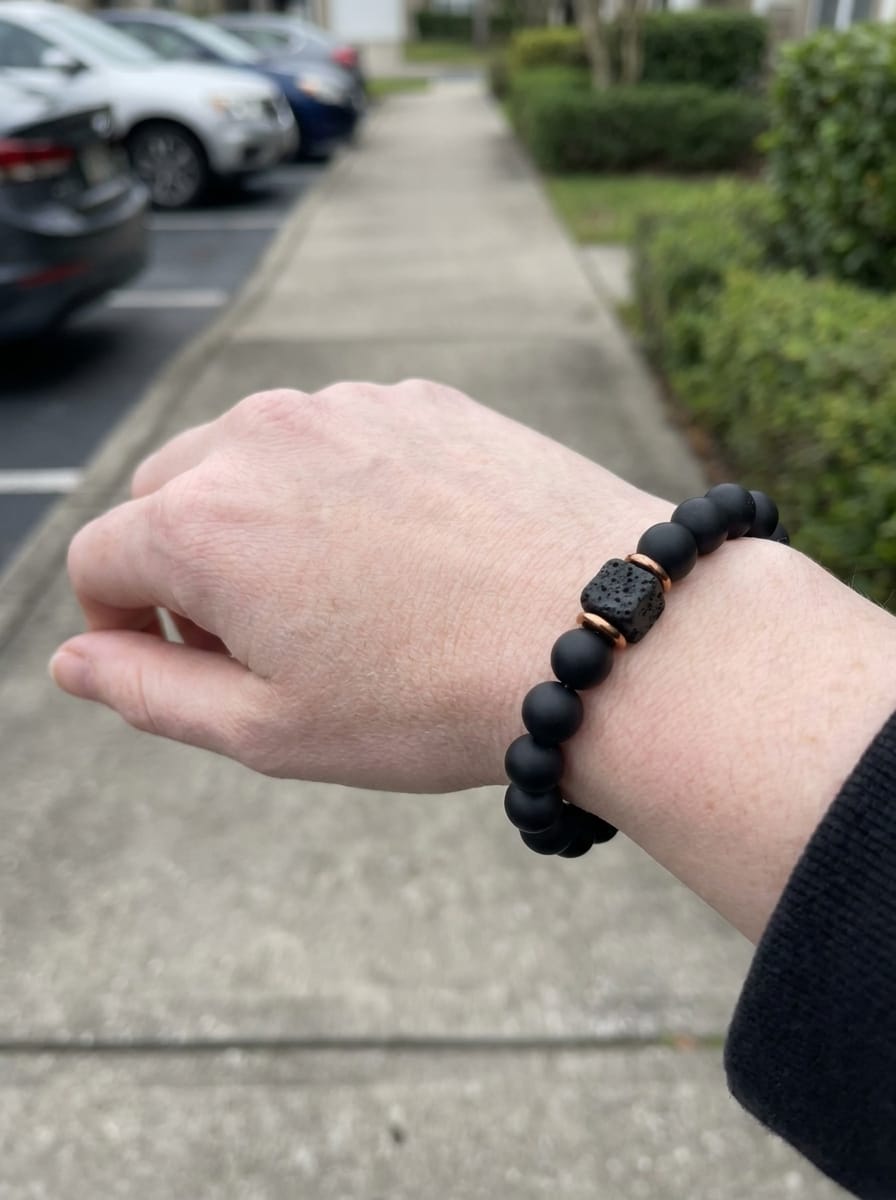 Customer photo review of Volcanic Stone Bracelet