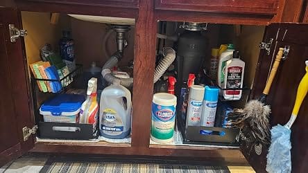 Customer photo review of Under-Sink Organizer Rack – Adjustable 2-Tier Metal Storage Shelf