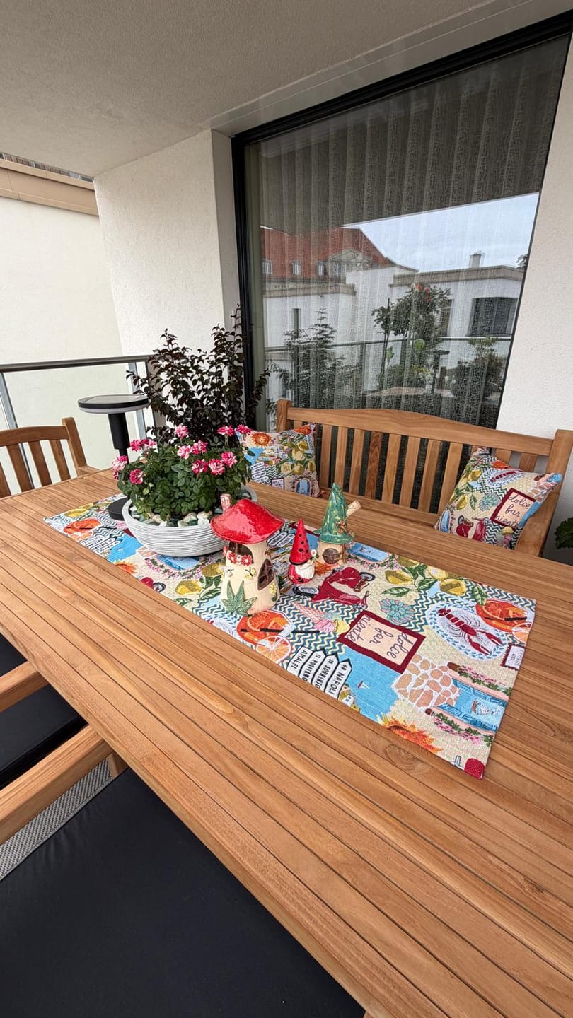Customer photo review of Teak Garden Furniture Harmony Bench