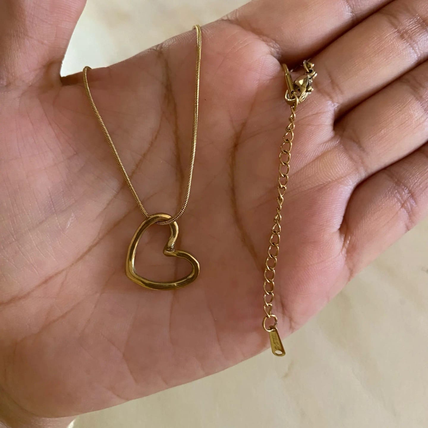 Customer photo review of Heart Necklace for Girls