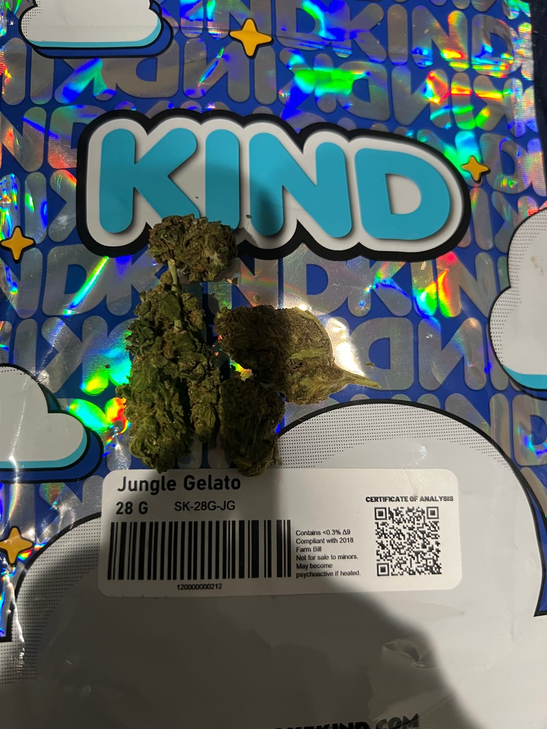 Customer photo review of Jungle Gelato - 28 Grams - Indica