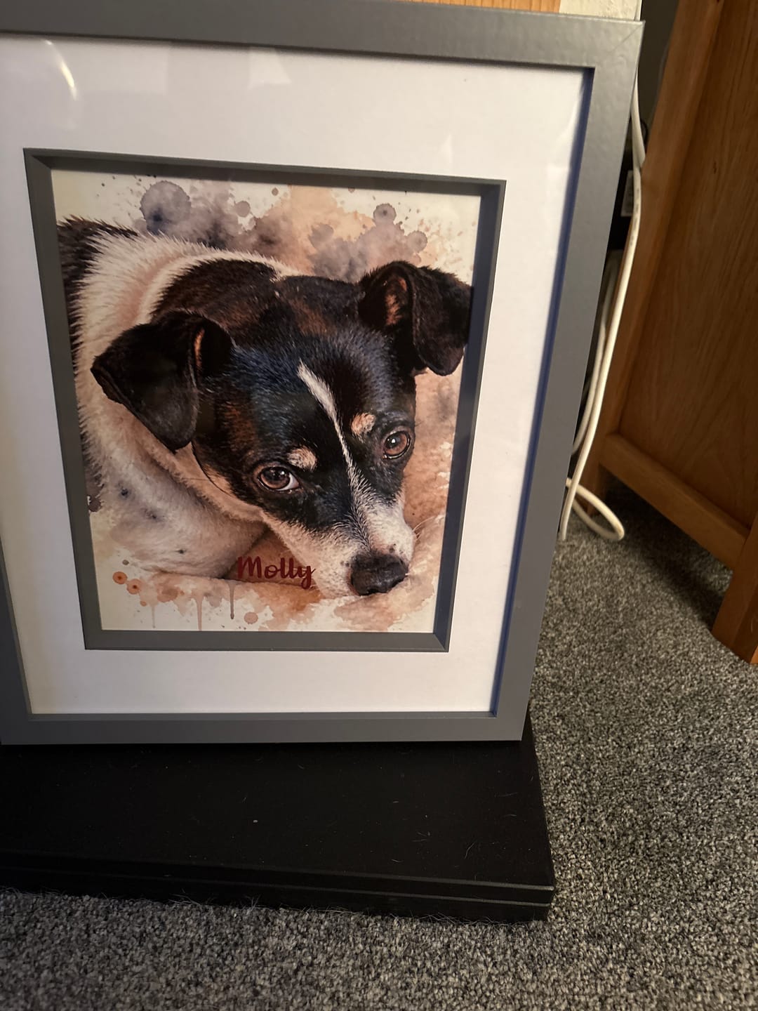 Customer photo review of Watercolour Realistic Portrait - Personalised Poster