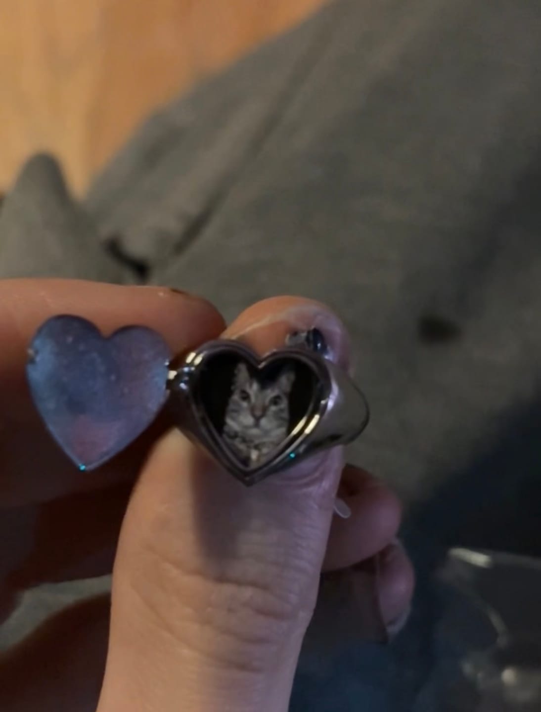 Customer photo review of LOCKET HEART RING