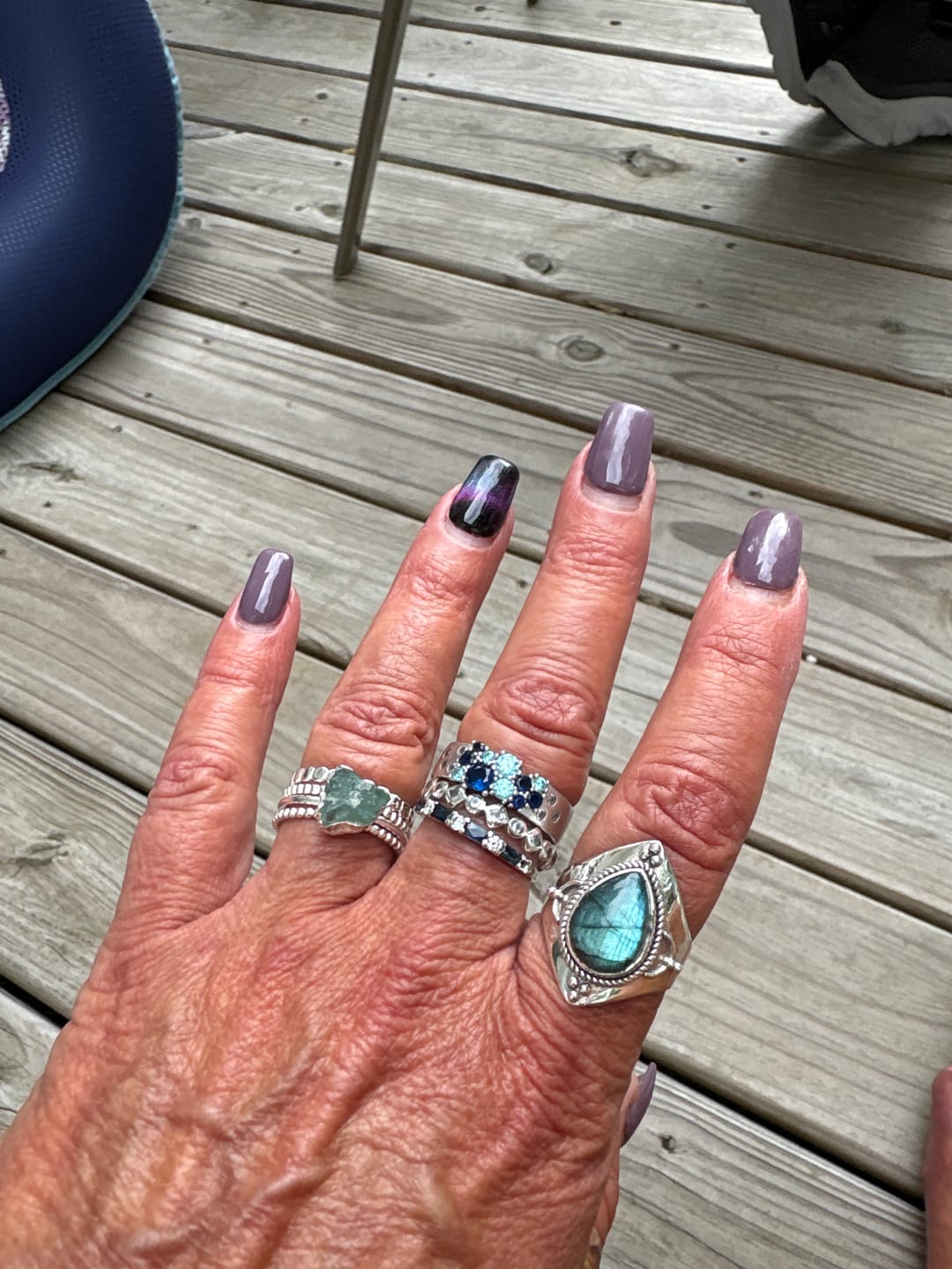 Customer photo review of Teardrop Labradorite Ring Sterling Silver