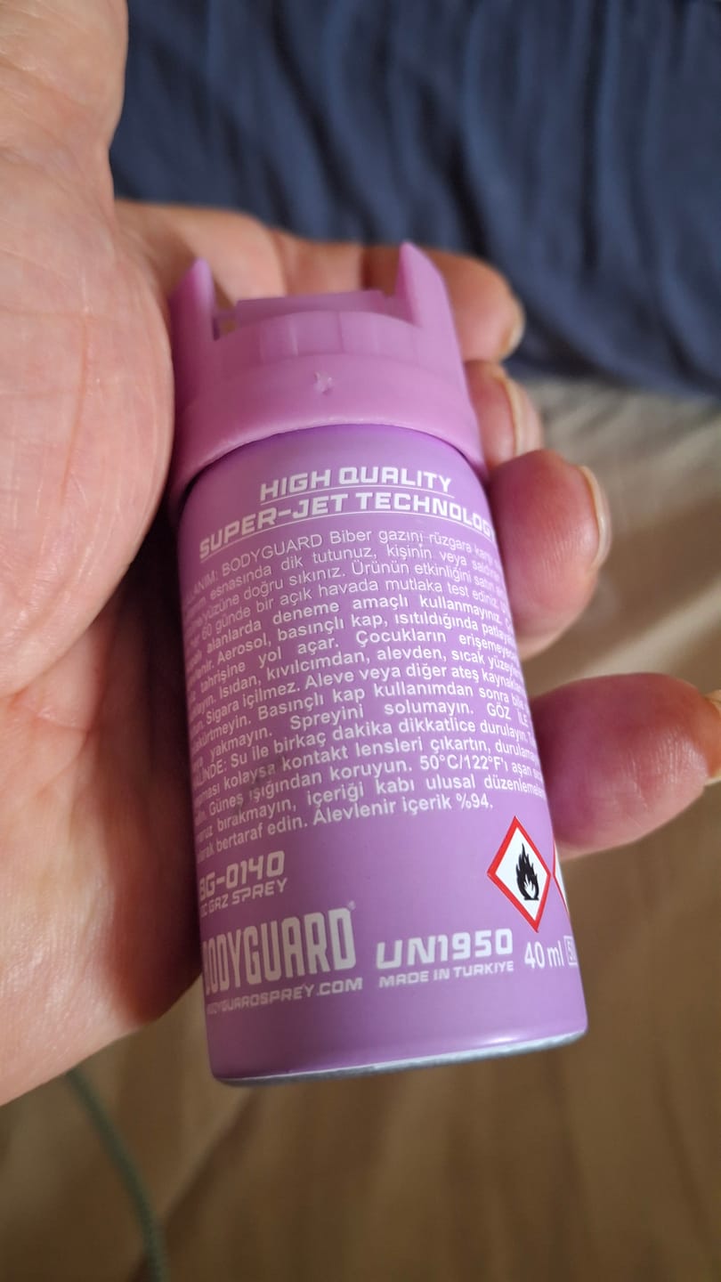 Customer photo review of Bodyguard OC Kişisel Savunma Spreyi | BG-0140 40 ML